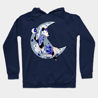 Fantasy opossum, spirit animal and protector of the moon Hoodie